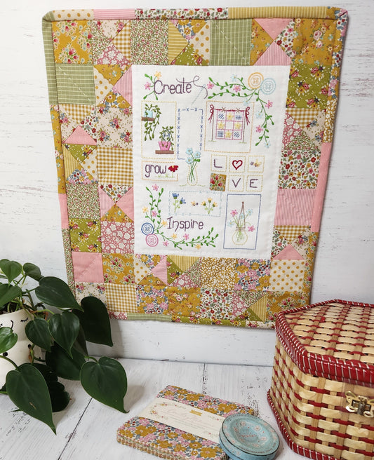 Create and Inspire Mini Quilt by Lilabelle Lane Creations - Downloadable PDF
