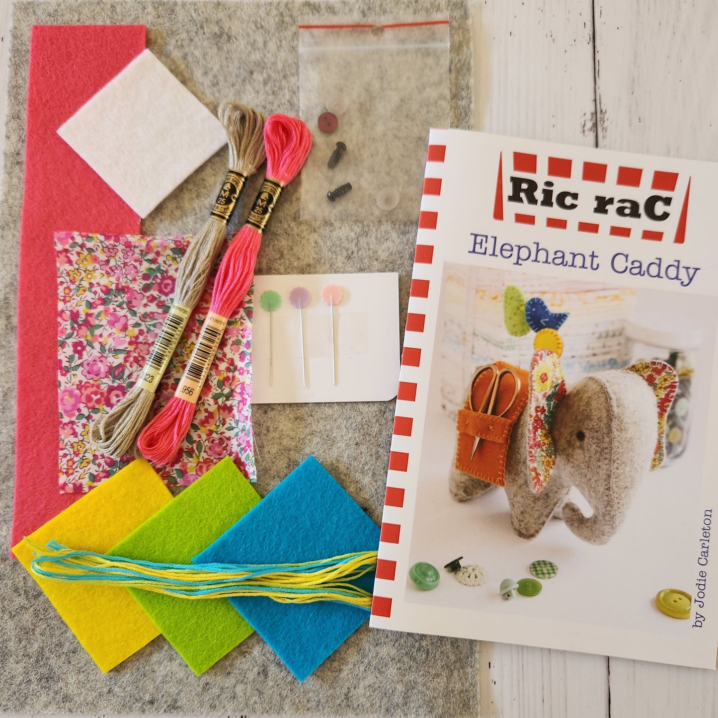 Elephant Caddy Sewing KIT by Jodie Carlton - Ric Rac