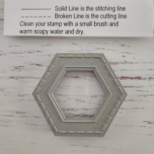 3/4" Hexagon Stamp / Patchwork Stamp