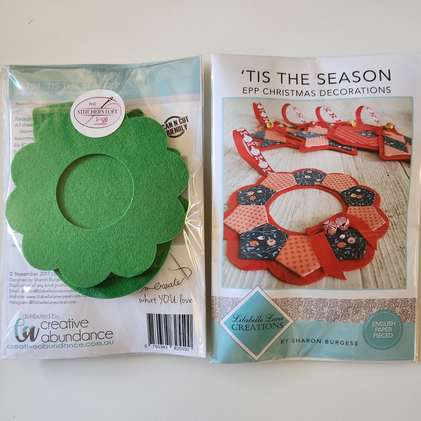 Tis the Season EPP Christmas Decorations - Incudes EPP Papers and Pre-Cut Felt - Lilabelle Lane Creations