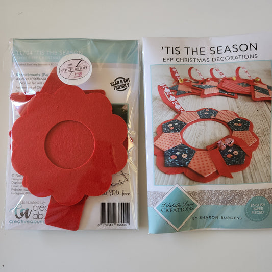 Tis the Season EPP Christmas Decorations - Incudes EPP Papers and Pre-Cut Felt - Lilabelle Lane Creations