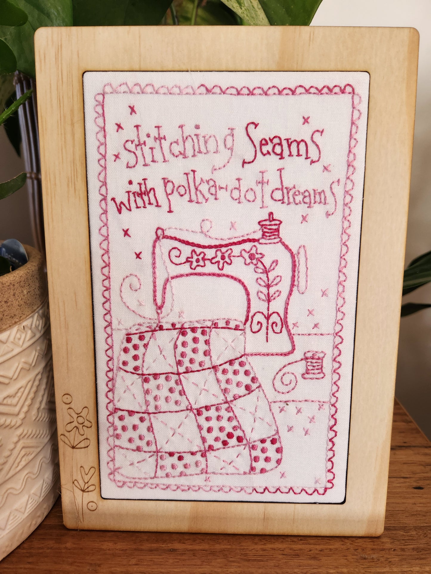 Stitching Seams Embroidery ** KIT ** with FRAME