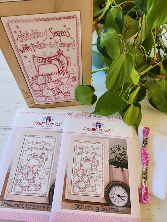 Stitching Seams Embroidery ** KIT ** with FRAME