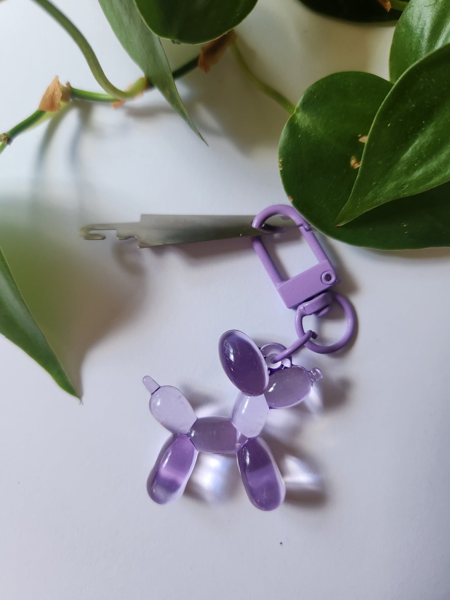 Balloon Dog Zipper Charm with Needle Threader - Six Colours Available