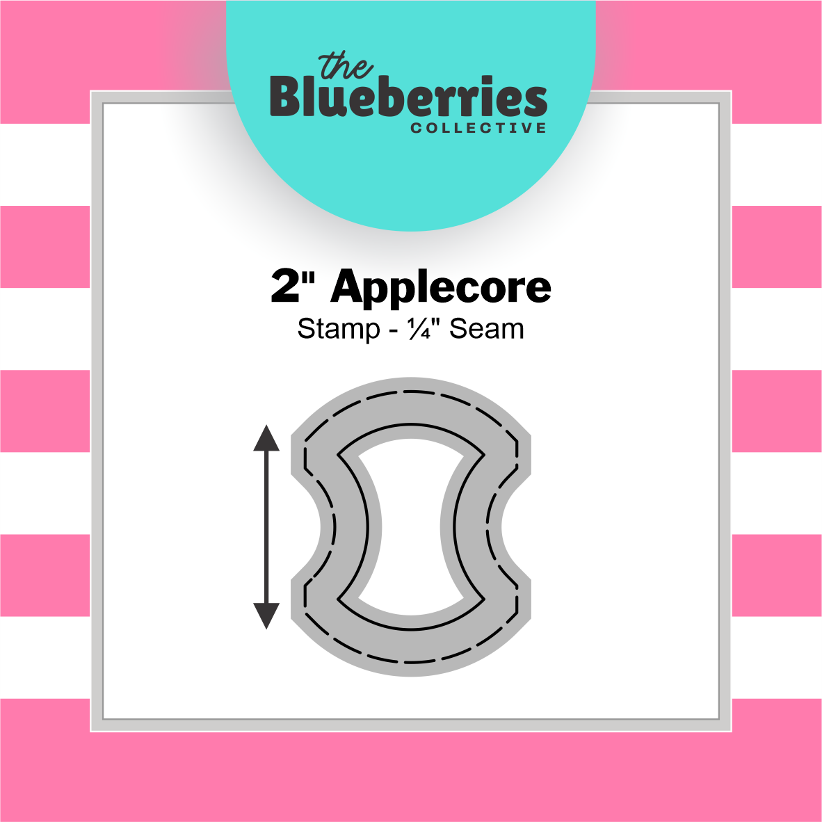 2" Applecore Stamp / Patchwork Stamp