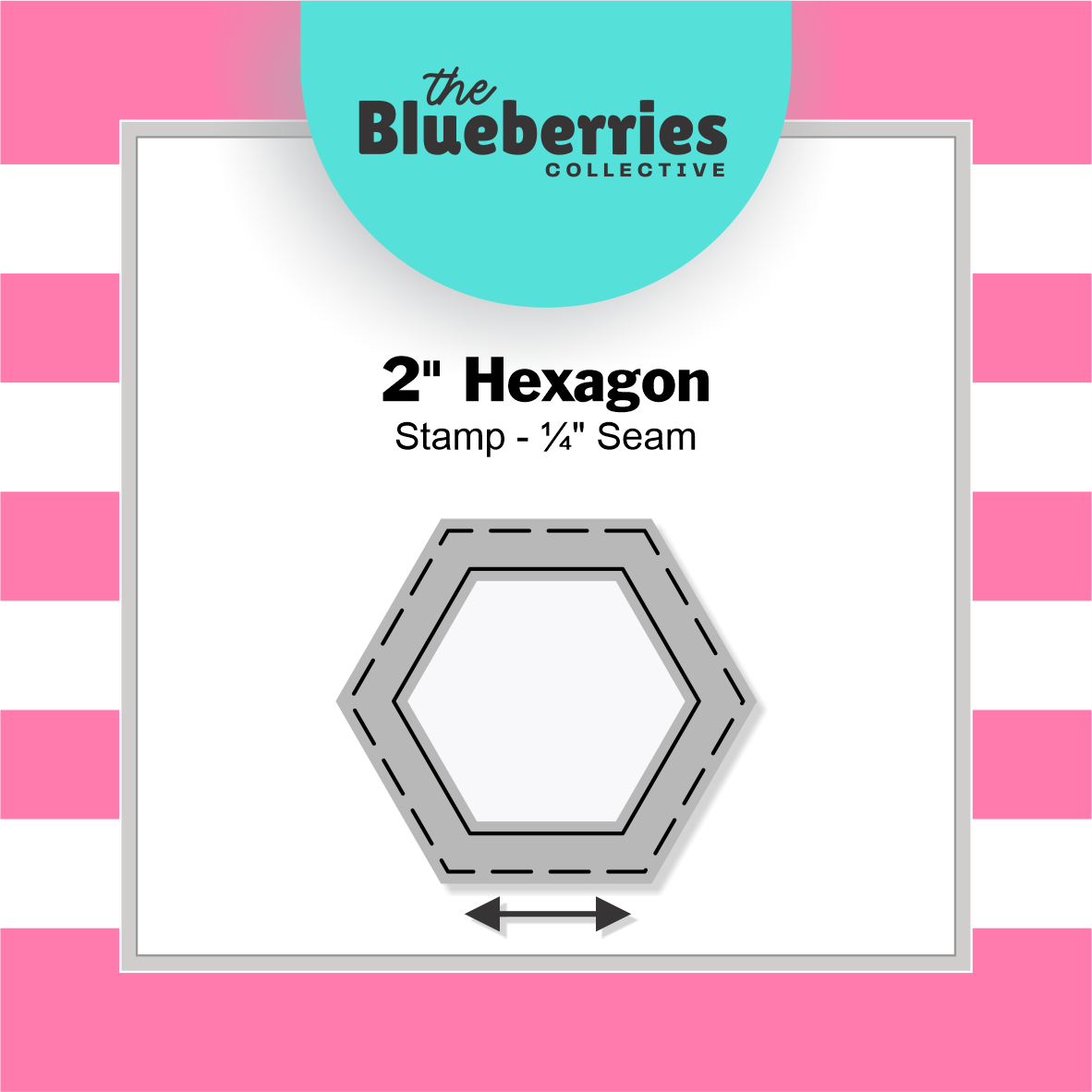 2" Hexagon Stamp / Patchwork Stamp
