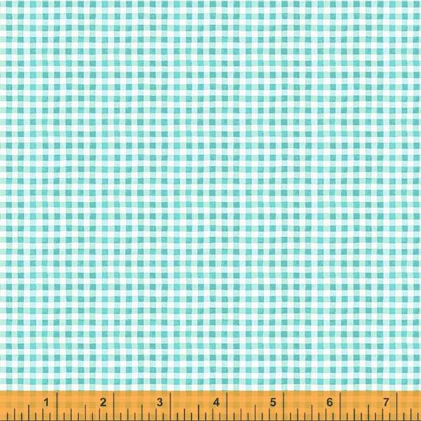 Tiny Gingham Aqua - Noel by Clare Therese Gray