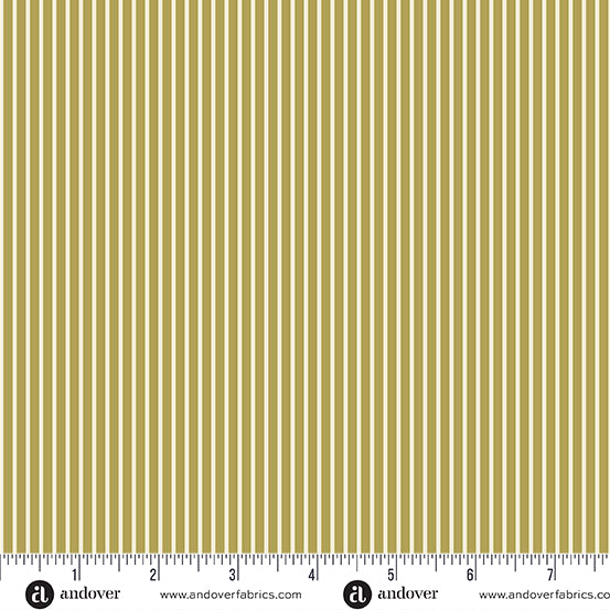 Woodsy Cottage Stripe in Light Olive- A Woodsy Cottage by Andover Fabrics