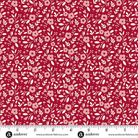 Little darling in Amaranth - A Woodsy Cottage by Andover Fabrics