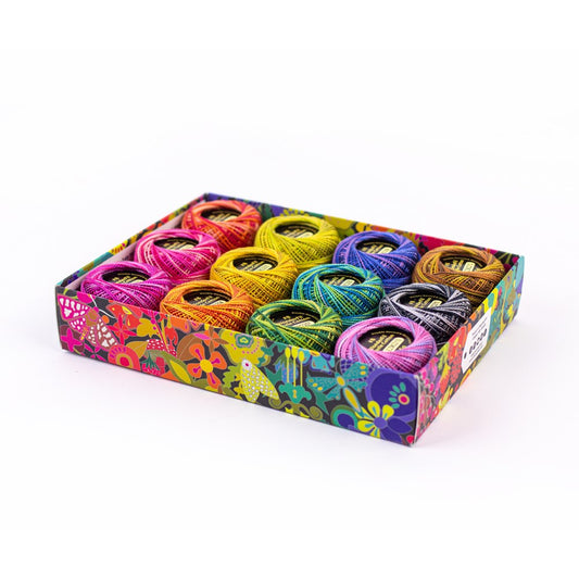 Alison Glass Eleganza Perle 8 Thread - Stars - Variegated