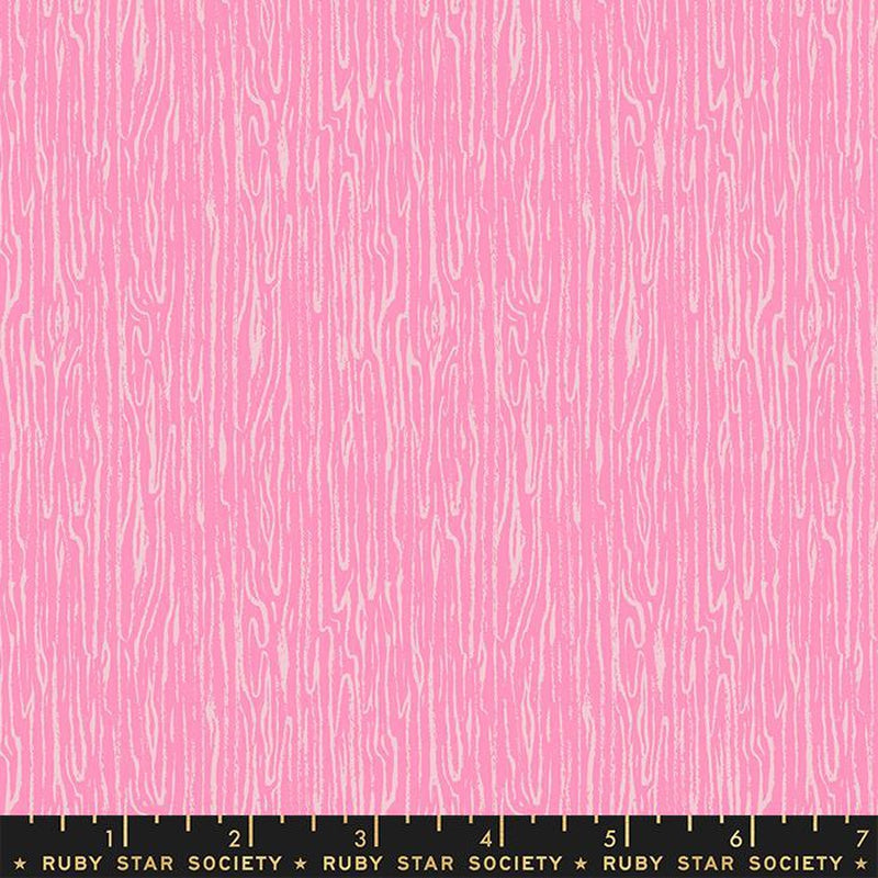 Backyard- Tree Bark in Flamingo by Ruby Star Society