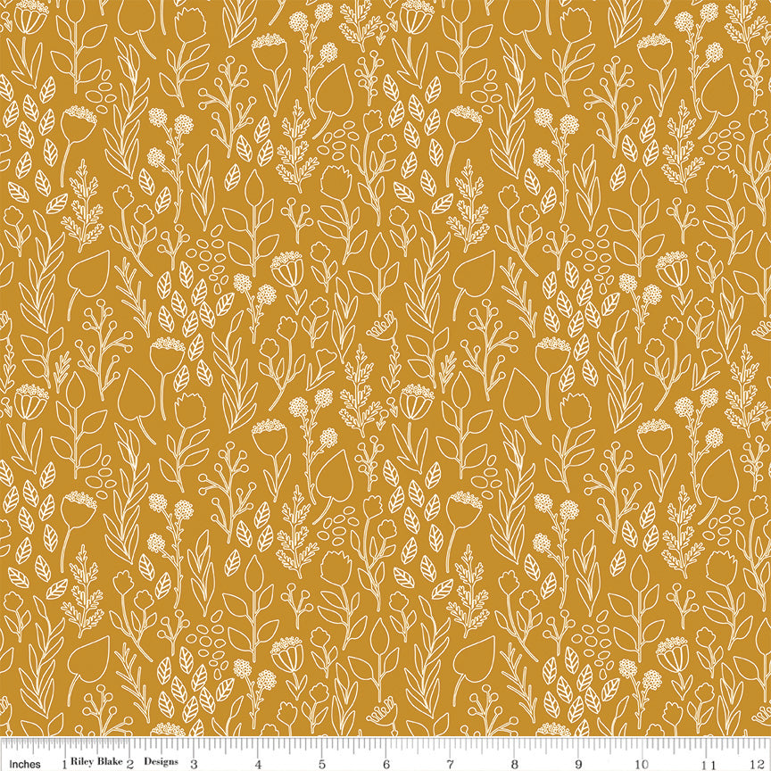 Outlines in Butterscotch - Blush 'n Butterscotch by Riley Blake Fabrics