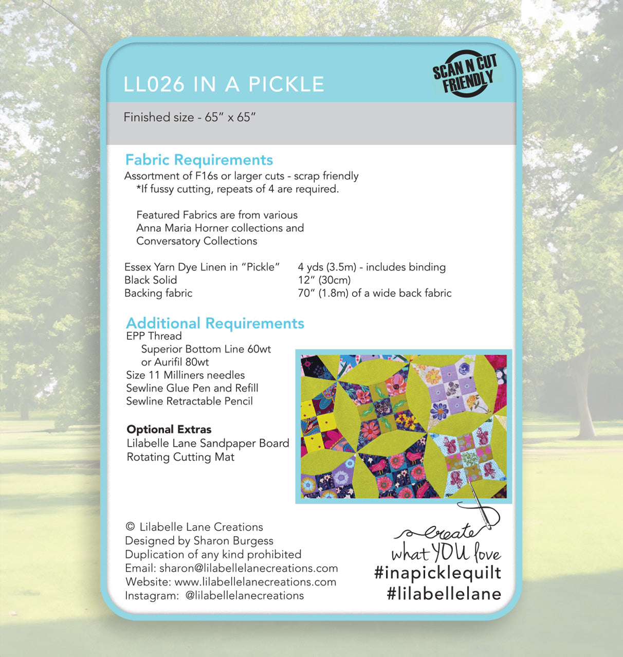 In a Pickle by Lilabelle Lane Creations Downloadable PDF with SVG files for Scan N Cut or Cricut