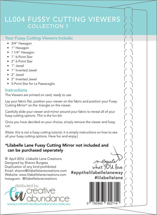 Fussy Cutting Viewers - Collection 1 by Lilabelle Lane Creations