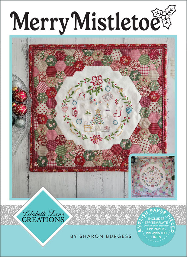 Merry Mistletoe with Pre-printed Linen by Lilabelle Lane Creations
