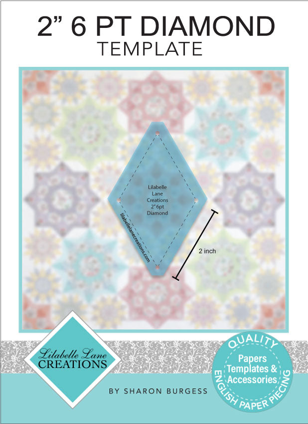 2" Six Pointed Diamond EPP Template