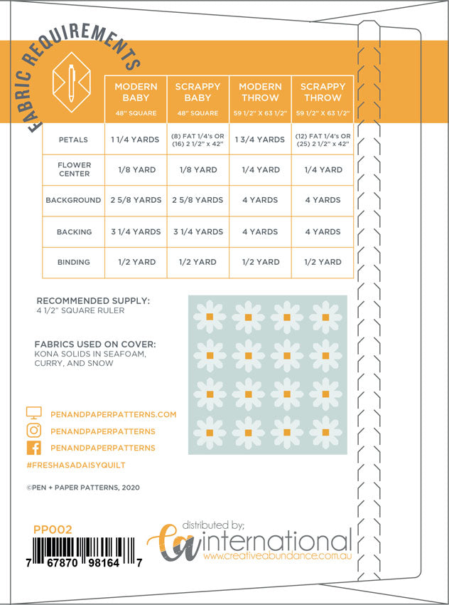 Fresh as a Daisy Quilt by Pen + Paper Patterns