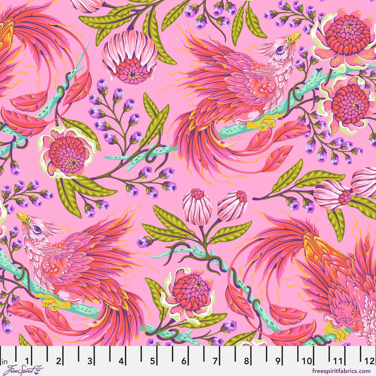 Tula Pink Legendary - Hot Wings Wild Orchid