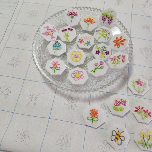 Field Of Blooms Pre-printed Linen by Lilabelle Lane Creations