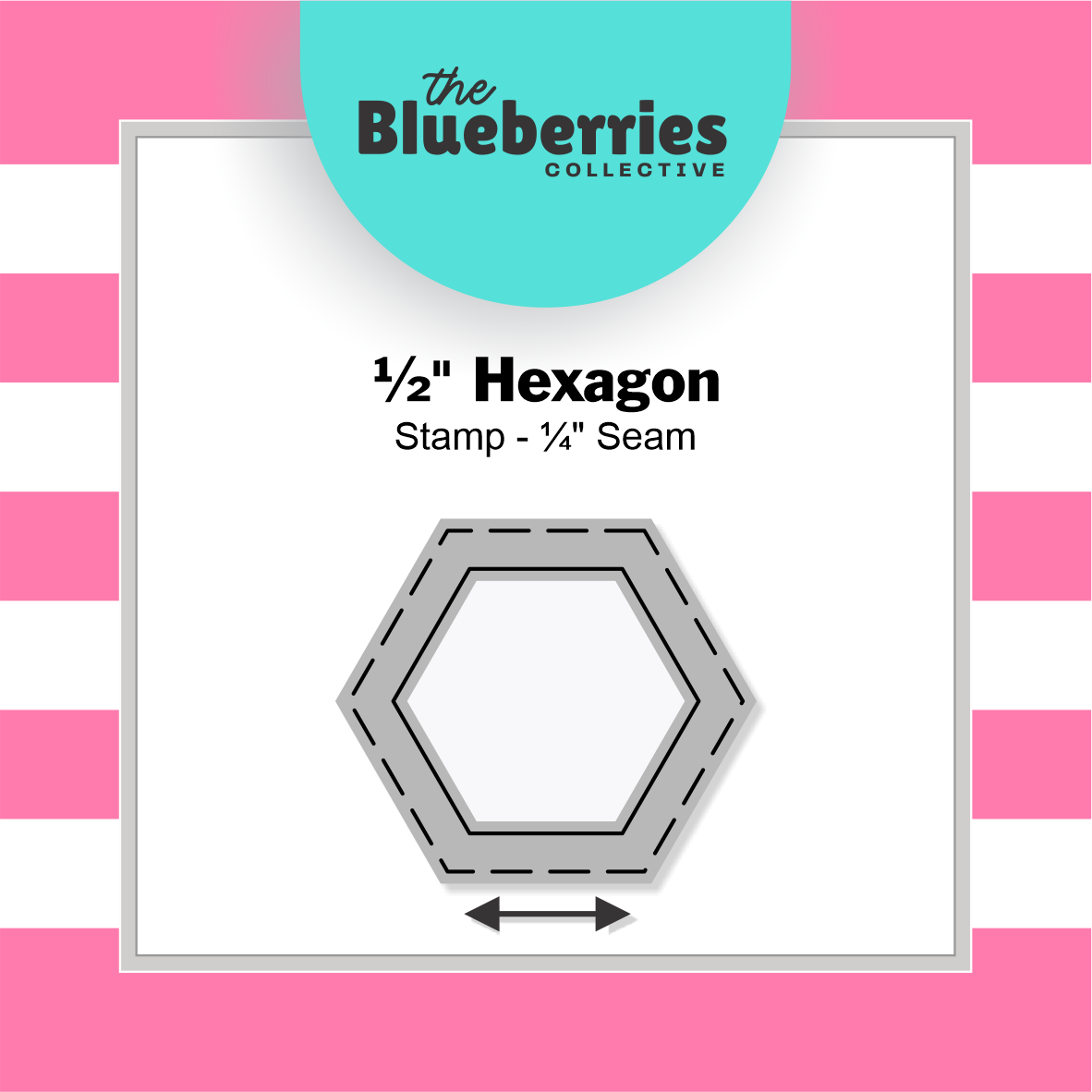 1/2" Hexagon Stamp / Patchwork Stamp