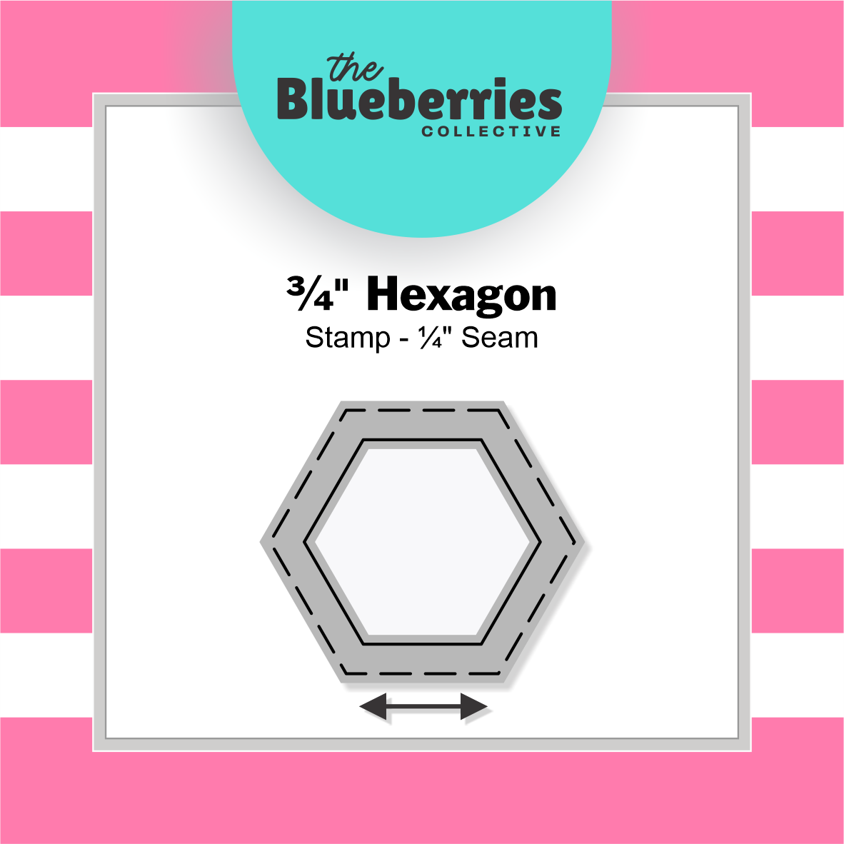 3/4" Hexagon Stamp / Patchwork Stamp