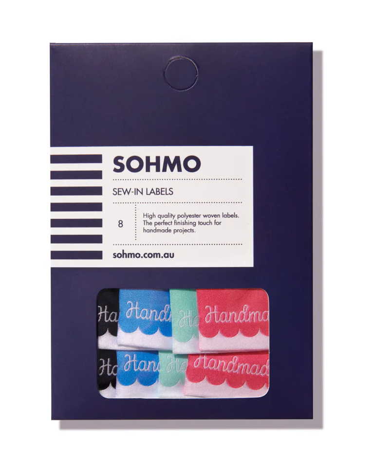 SOHMO - Sew In Labels - Handmade Script Scallop