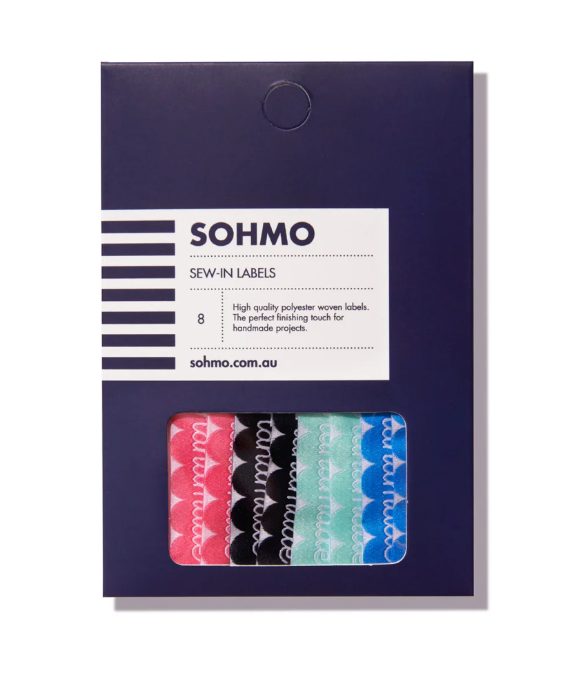 SOHMO - Sew In Labels - Handmade Script Scallop (End Fold)