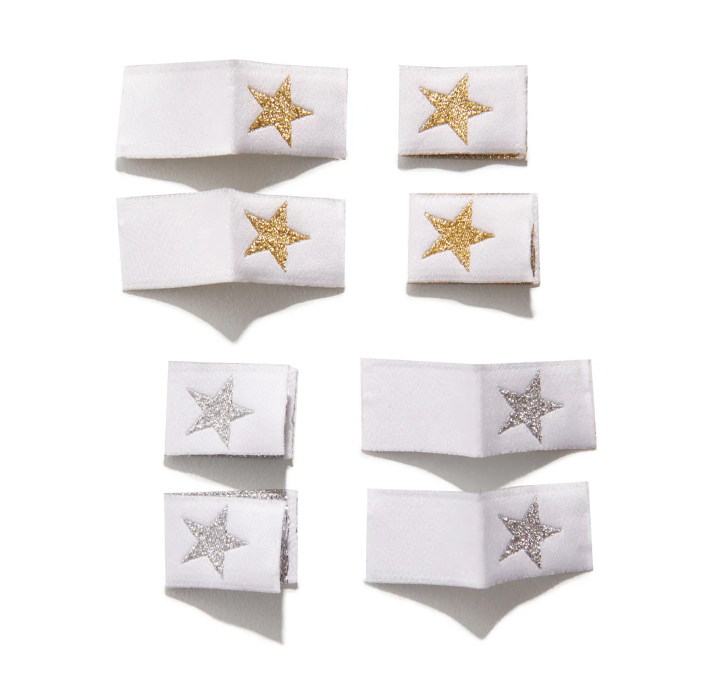 SOHMO - Sew In Labels - Metallic Stars