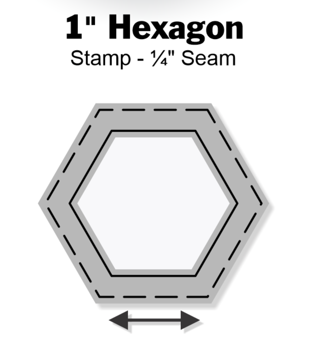 1" Hexagon Stamp / Patchwork Stamp