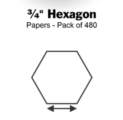 3/4" Hexagon Papers - Pack of 480