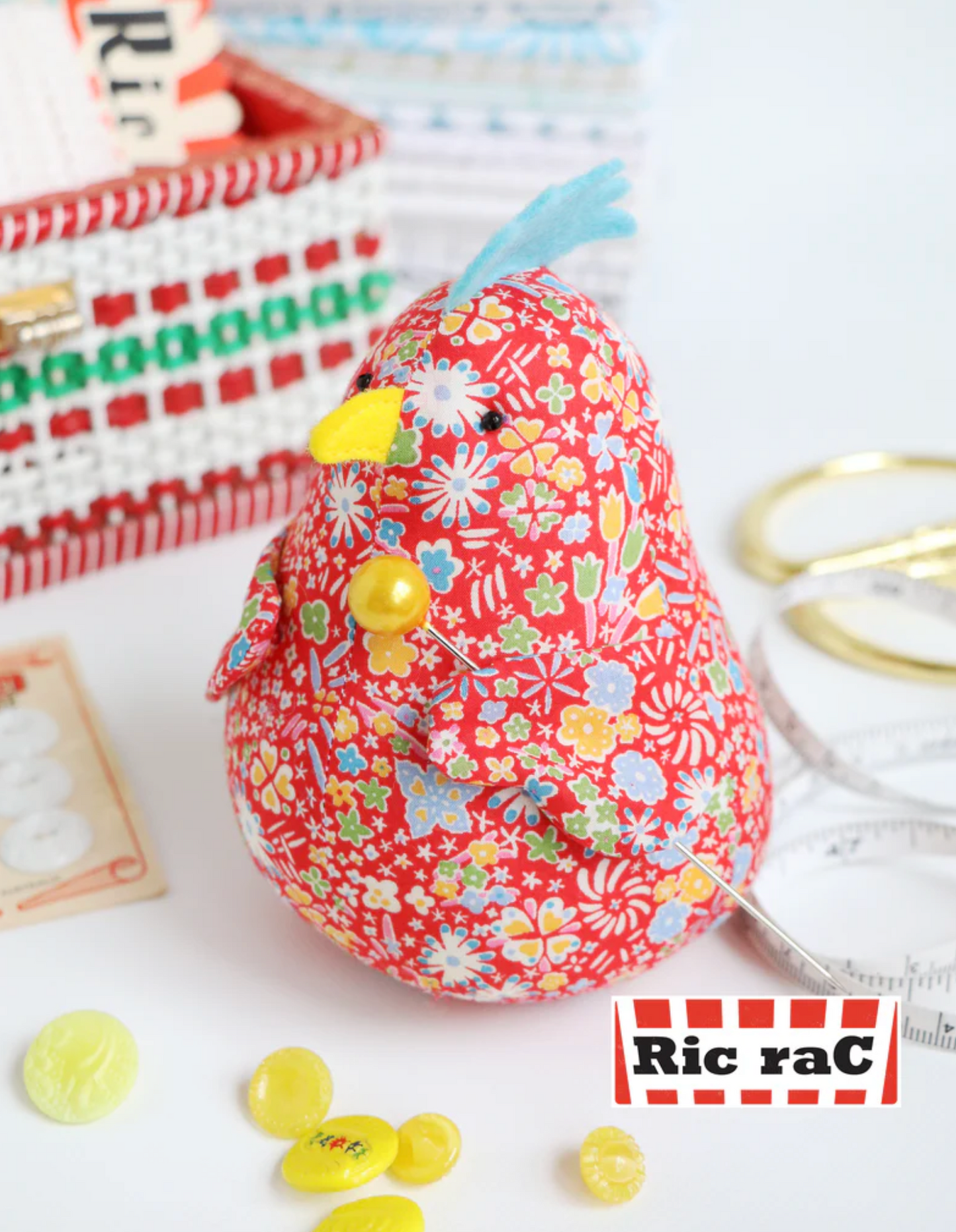 Chicken Caddy Pincushion KIT by Jodie Carlton - Ric Rac