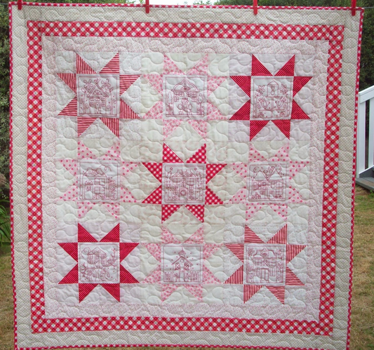Little Patchwork Village with Pre-printd Linen