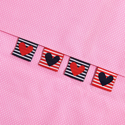 SOHMO - Sew In Labels - Stripe Hearts