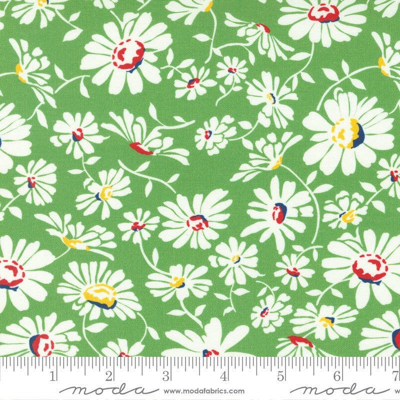 Sweet Melodies - Daisy in Green by Moda Fabrics