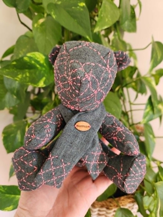 Little Sashiko Teddy Bear - Sashiko Cloth