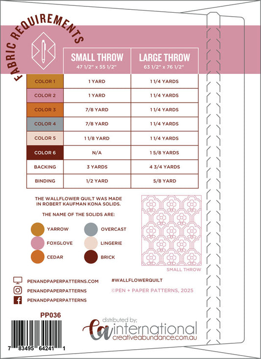 Wall Flower Quilt by Pen + Paper Patterns