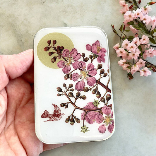 Firefly Notes Tin - Cherry Blossom & Swallow LARGE