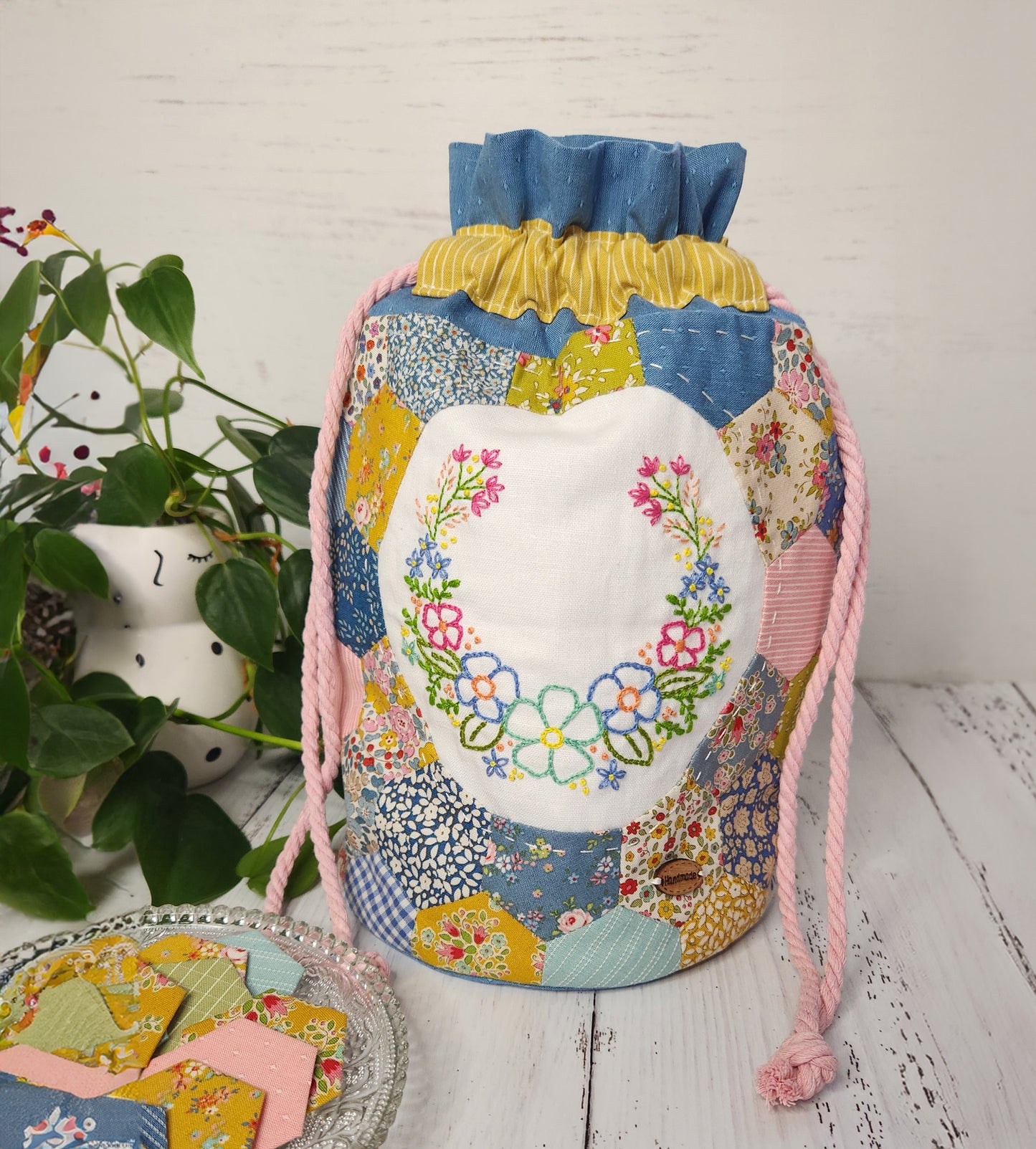 My Bouquet Dilly Bag by Lilabelle Lane Creations -English Paper Piecing PDF Pattern with SVG Download for Scan N Cut & Cricut Machines