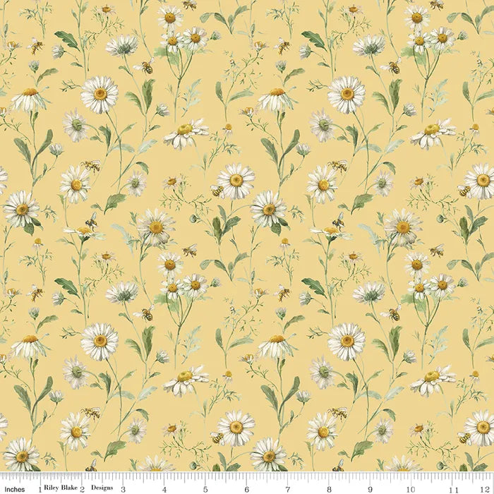 Daisies in Yellow - Love Me More by Riley Blake Fabrics