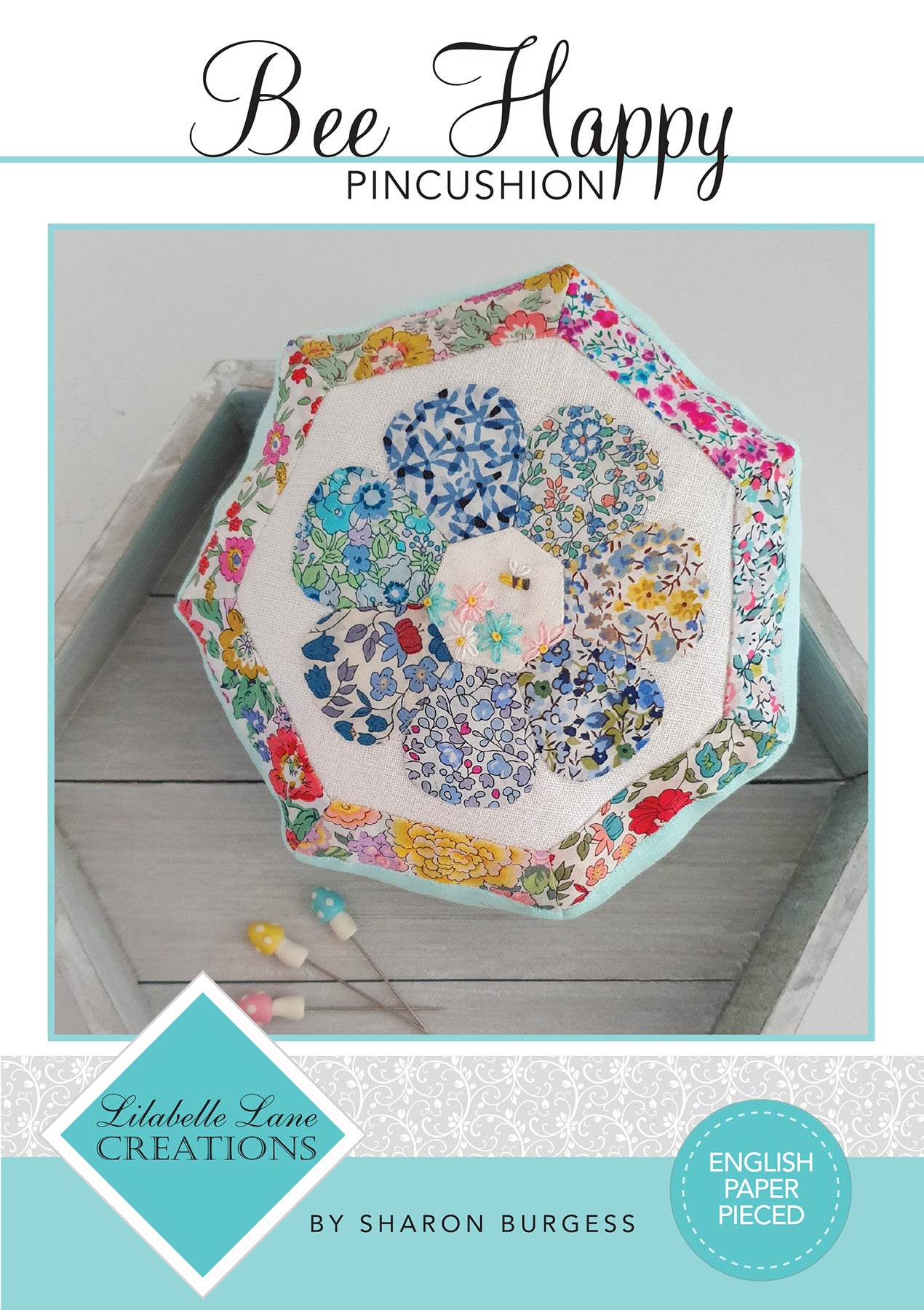Bee Happy Pincushion (with Templates and papers) by Lilabelle Lane Creations