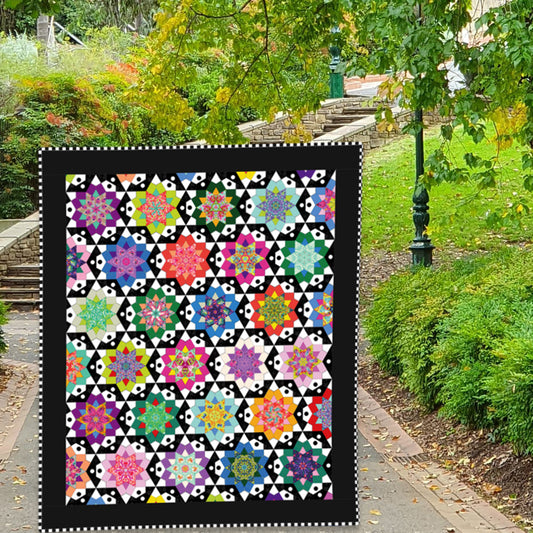 Galaxy Quilt by Lilabelle Lane Creations -English Paper Piecing PDF Pattern with SVG Download for Brother Scan N Cut or Cricut Machines