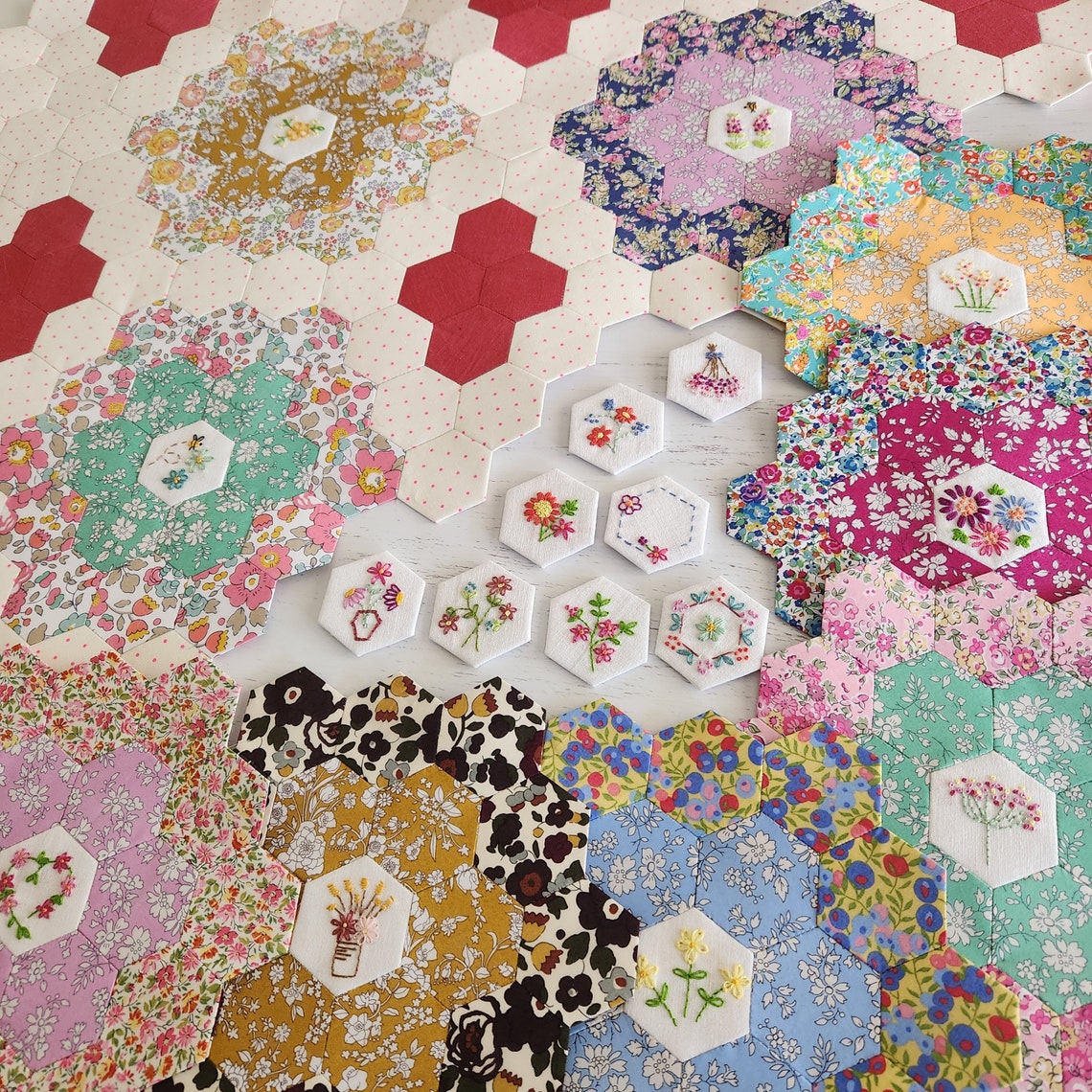 The My Garden Quilt Pre-Printed Linen Volume 2 by Lilabelle Lane Creations