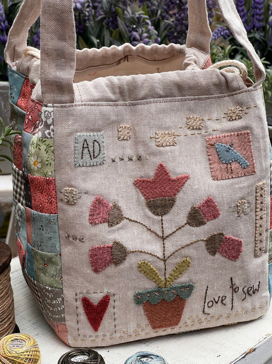 Love to Sew Drawstring Bag by Hatched and Patched