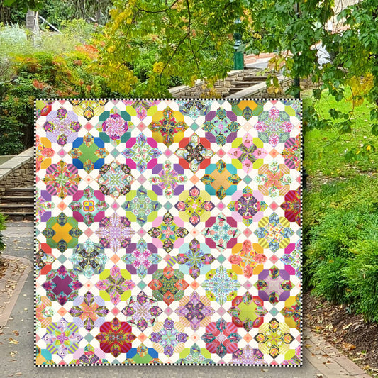 Penelope Quilt by Lilabelle Lane Creations -English Paper Piecing PDF Pattern with SVG Download for Brother Scan N Cut or Cricut Machines