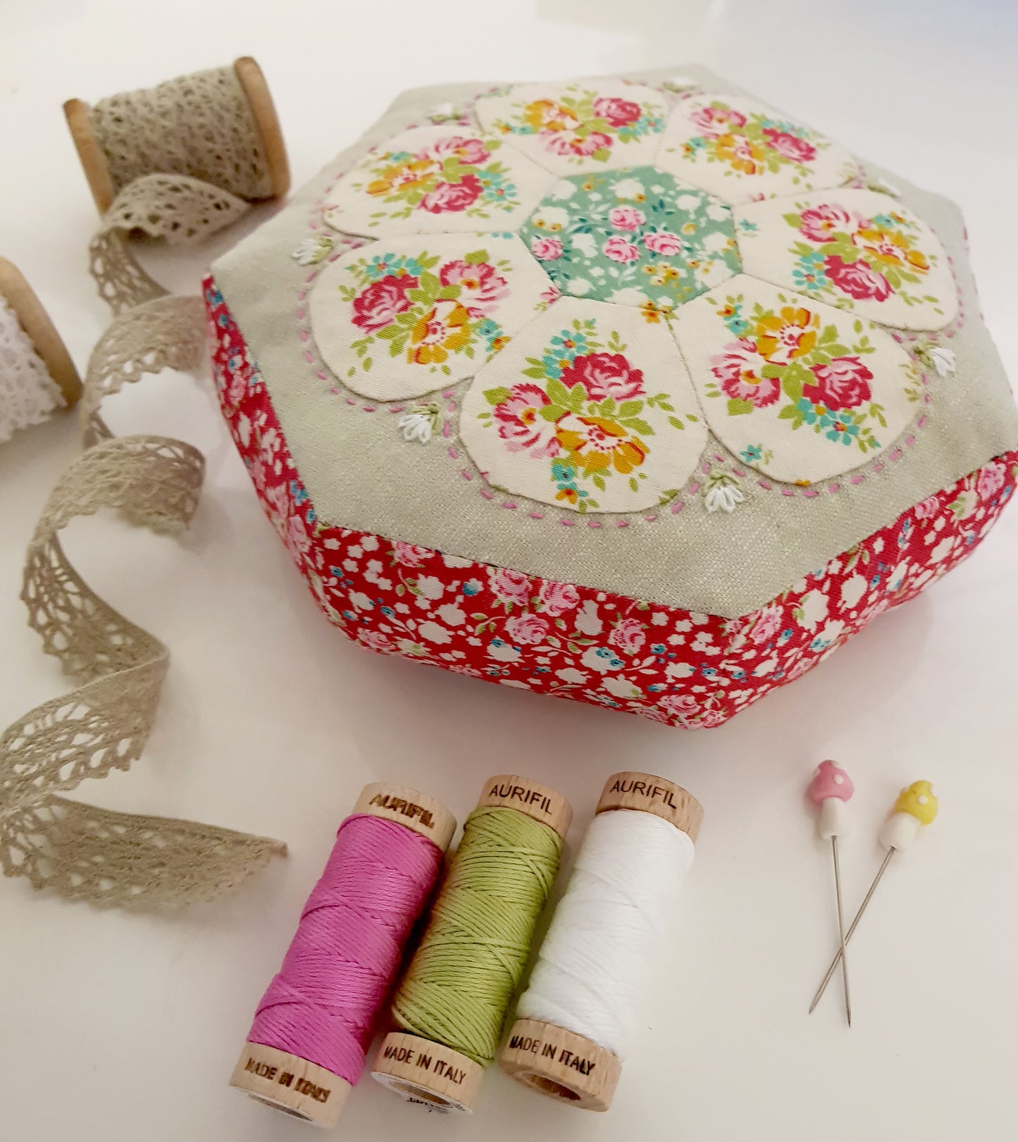 Blossom Pincushion (with Templates and papers) by Lilabelle Lane Creations
