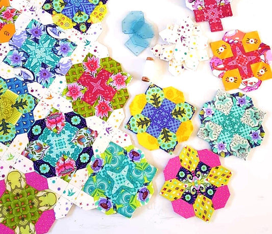 Prudence Quilt by Lilabelle Lane Creations -English Paper Piecing PDF Pattern with SVG Download for Brother Scan N Cut or Cricut Machines