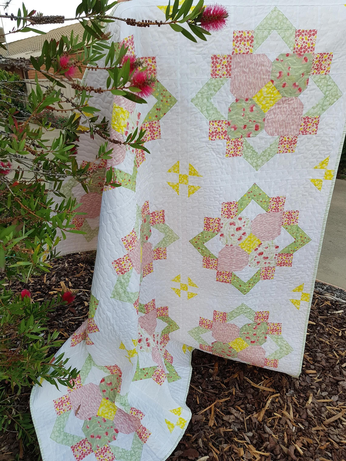 Summer Quilt Pattern by Lilabelle Lane Creations BIG Blocks Downloadable PDF