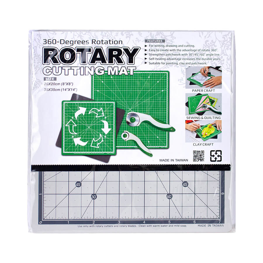 Rotary Cutting Mat 8" x 8" - Birch - Grey