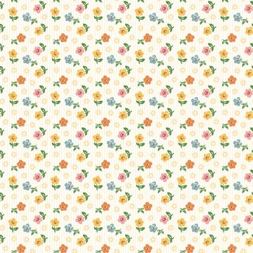Sugar Petals - Flower Market by Elea Lutz for Poppy Cotton