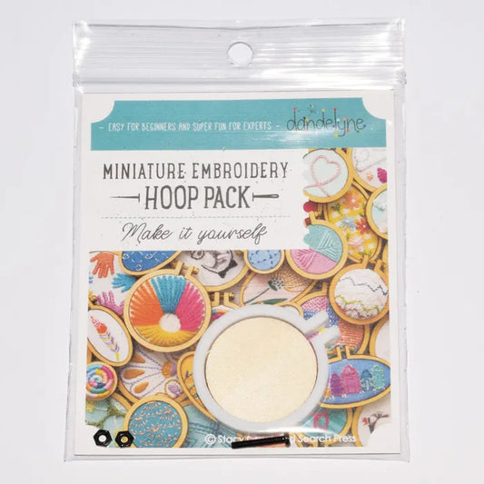 Miniature Embroidery Hoop Set - 4cm / 1.6" - Acrylic white